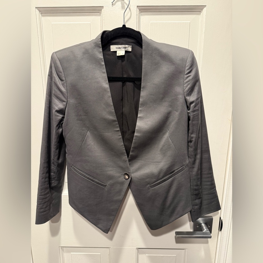 Helmut Lang Women Cropped Asymmetrical Jacket Size 2